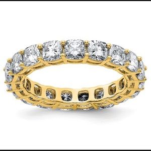 Genuine 4.18 carat True Light Moissanite ring.